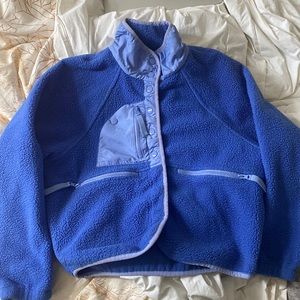 Free people hit the slopes fleece jacket dupe